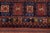1990s Tribl Kargahi 1980's Rust/Blue Hand-Knotted Wool Rug - 7'3'' X 10'2'' For Sale - Image 5 of 9