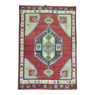 Vintage Zabihi Collection Turkish Karapinar Rug - 4'6" x 6'4" For Sale