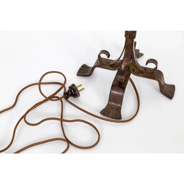Early 20th Century Wrought Iron Table Lamp For Sale - Image 10 of 10