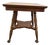 Late 19th Century American Victorian Oak Parlor Table With Spool Legs and Glass Ball & Claw Feet For Sale