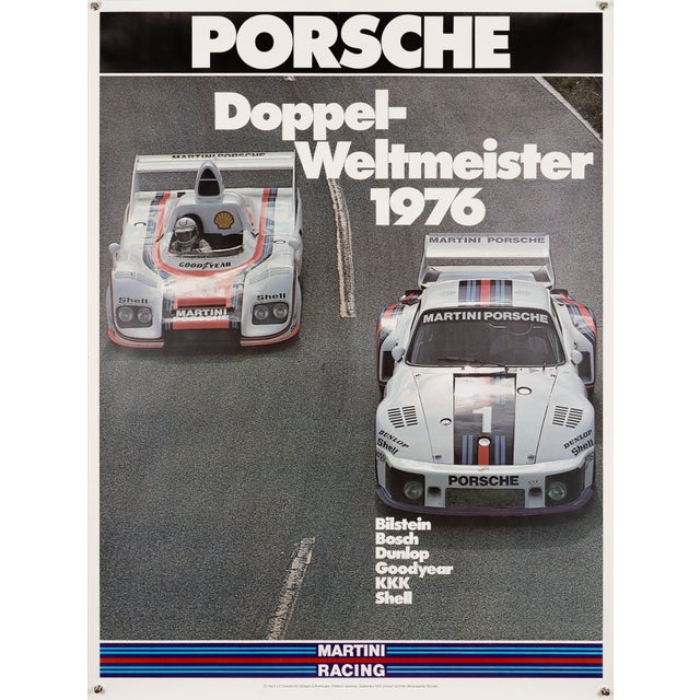 Porsche Martini Racing Double World Champions Poster from Advertising Agency Strenger, 1976 For Sale - Image 9 of 9