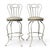 Vintage Textured Iron Boho Swivel Bar Stools - a Pair For Sale