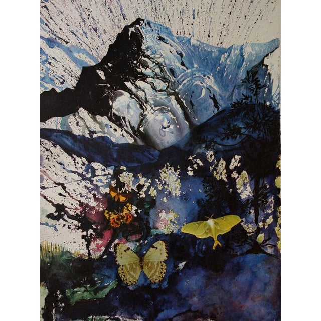 Salvador dalí (1904-1989) alps original lithograph and heliogravure (matthieu and draeger workshops) signed with the...