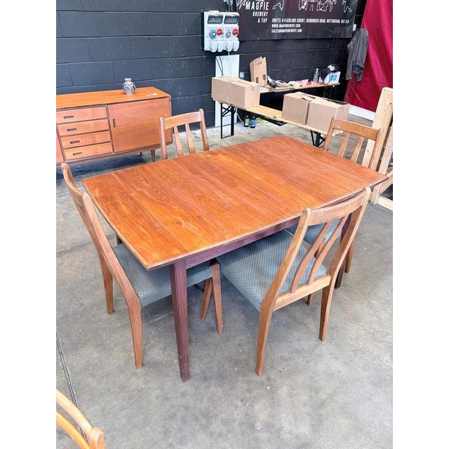 1960s Mid-Century Dining Table from Gordon Russell and Danish Teak Chairs from Dyrlund, 1960s, Set of 5 For Sale - Image 5 of 9