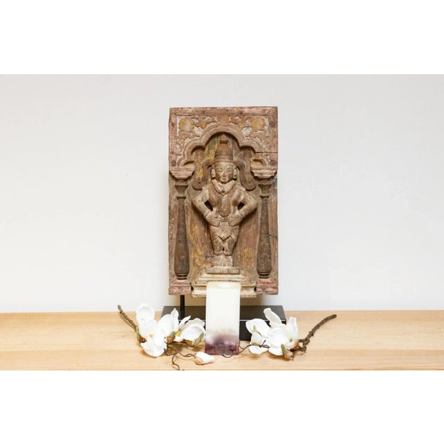 Brown 18th Century Carved Vishnu Temple Carving For Sale - Image 8 of 8