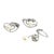 1990s 1990s Mikimoto Estate Akoya Pearl Cufflinks + Tie Pin Set Sterling Silver 6.75 mm For Sale - Image 5 of 5