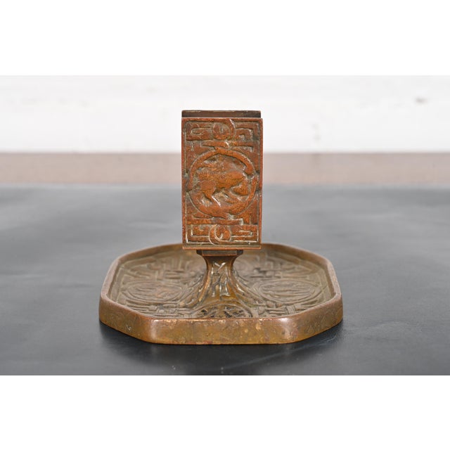 Tiffany Studios New York Zodiac Bronze Six-Piece Desk Set, Circa 1910 For Sale - Image 9 of 12