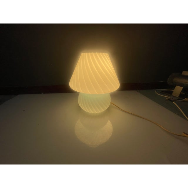Paolo Venini Murano Glass Mushroom Table Lamp by Paolo Venini, 1970s For Sale - Image 4 of 11