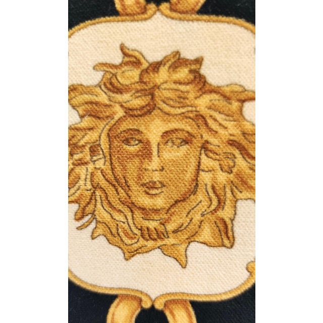 Black Black Throw Pillows from Gianni Versace, 1980s, Set of 2 For Sale - Image 8 of 12