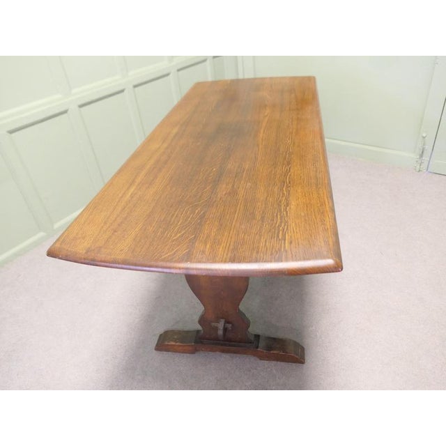 1960s Vintage Refectory Dining Table in Oak, 1960 For Sale - Image 5 of 7