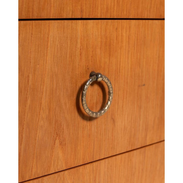 Scandinavian Secretaire in Elm and Root, 1950s For Sale - Image 9 of 16