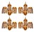 Crystal and Bronze Two-Arm Wall Light Sconces - Set of 4 For Sale