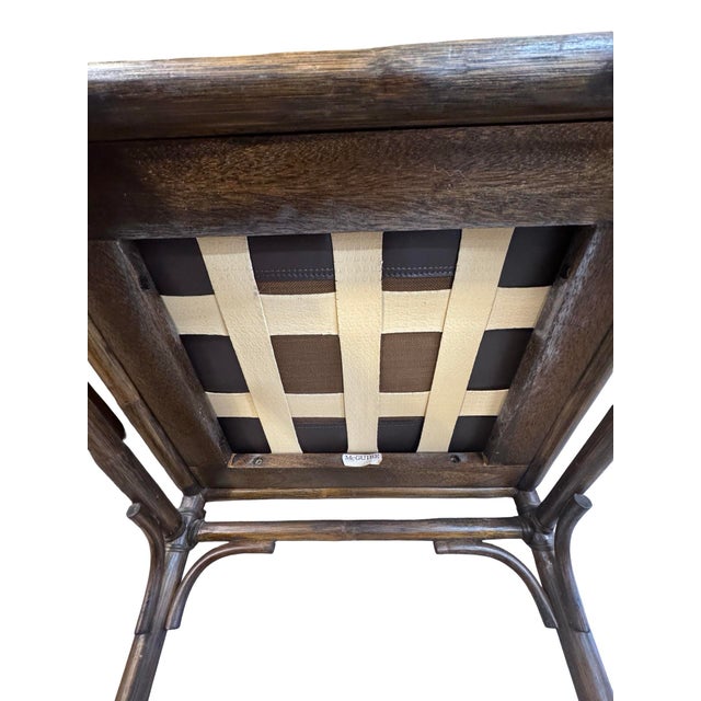Pair of Authentic McGuire Rattan & Cane Barrel Lounge Chairs With Labels For Sale - Image 10 of 10