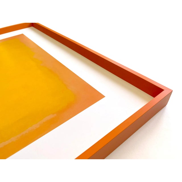 Mark Rothko Vintage Lithograph Print Framed Abstract Expressionist Poster " Untitled ( Orange & Yellow ) " 1956 For Sale - Image 9 of 13