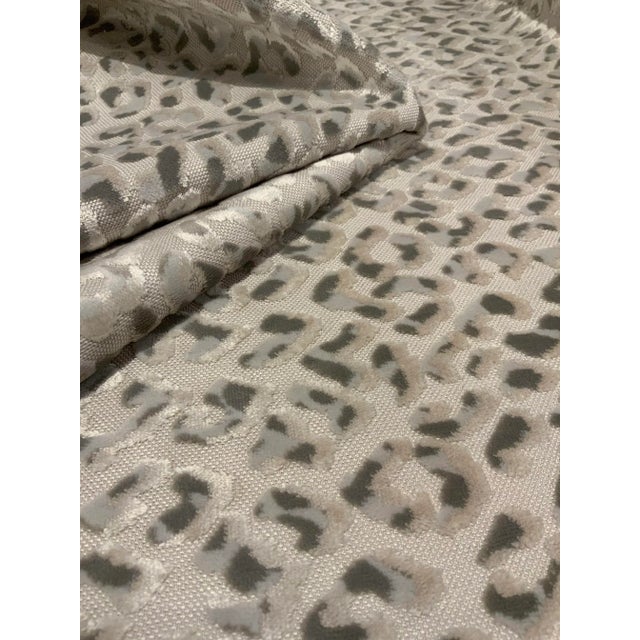 Caracole Caracole Modern Taupe and Gray Cut Velvet Leopard Print Designer Fabric 8327-71cc - 32 Yards For Sale - Image 4 of 11