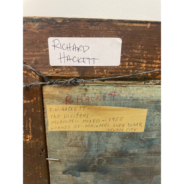 Mid 20th Century Mid 20thC. Ghost-Like, Bronze-Tone Painting For Sale - Image 5 of 5