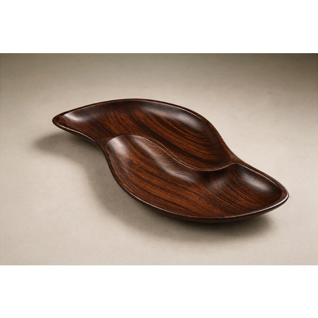 1960s Brazilian Mid-Century Modern Sculptural Platter in Solid Jacarandá Rosewood For Sale - Image 12 of 16