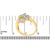 18K Yellow and White Gold Plated .925 Sterling Silver 3/8 Cttw Baguette and Round Diamond Bypass Triple Leaf Ring (I-J Color, I1-I2 Clarity) - Size 5 For Sale In New York - Image 6 of 6