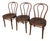 Vintage Carved Bentwood Farmhouse Dining Chairs, 1970s, Set of 3 For Sale