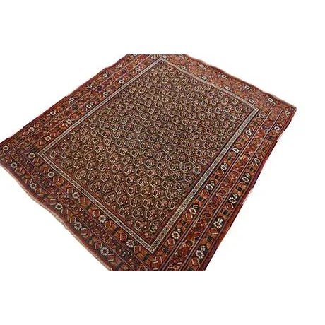 Antique Persian Afshar rug. Size: 4'3" x 5'0". The tribal Afshar weavers of Kerman province in SE Persia often employ...