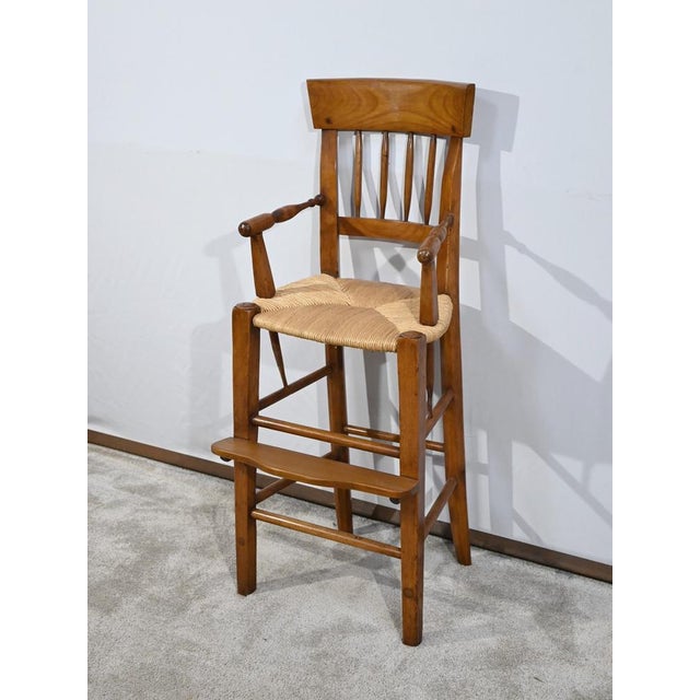 Mid-19th Century Childrens High Chair in Cherrywood For Sale - Image 3 of 18