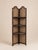 Late 20th Century Oak & Cane Folding Corner Shelf Screen, British Colonial–Style Arched Étagère Divider For Sale - Image 4 of 13