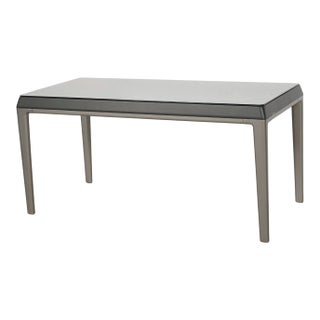 Late 20th Century B&b Italia Contemporary Metal & Glass Cocktail Table Signed, 16 X 32 1/4 X 15 1/2 In. For Sale