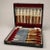 Taylor Witness Sheffield 16pc Stainless Steak Knife Fork Set, Stag Wood With Case For Sale - Image 12 of 12