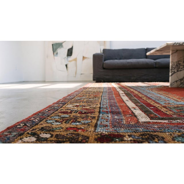1860s Red Medallion Antique Turkish Village Kirshehir Prayer Rug 3'8" X 5'3" Handknotted Wool Carpet For Sale - Image 10 of 10