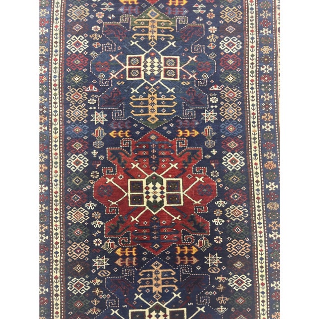 Late 19th Century Antique Caucasian Shirvan Rug 4'1" X 9’10” For Sale - Image 5 of 5