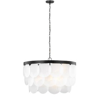 Sean Lavin By Visual Comfort Studio Mellita 8-Light Pendant in Midnight Black For Sale