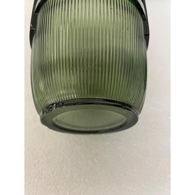 Forest Green Vintage Art Deco Vase from Val Saint Lambert, 1930s For Sale - Image 8 of 9