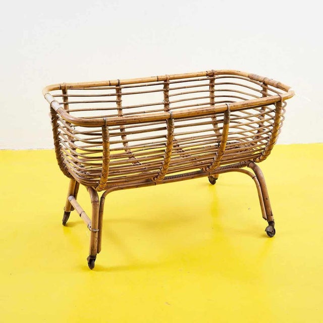 Wood Vintage Bamboo Bed, 1960s For Sale - Image 7 of 7