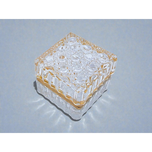 Mid-Century Modern French Crystal Jewelry Box in the style of Baccarat, 1960s For Sale - Image 3 of 9