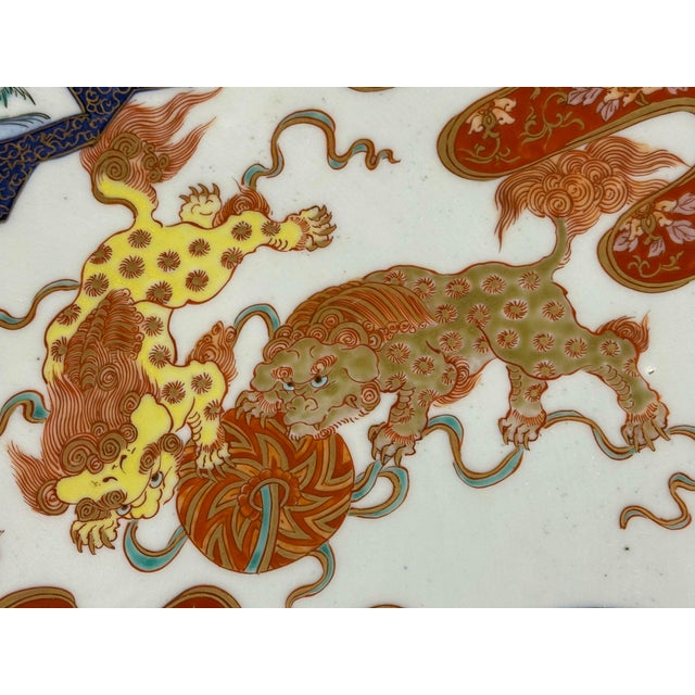Ceramic 19th Century Imari Large Round Charger + Wall Hanging For Sale - Image 7 of 12