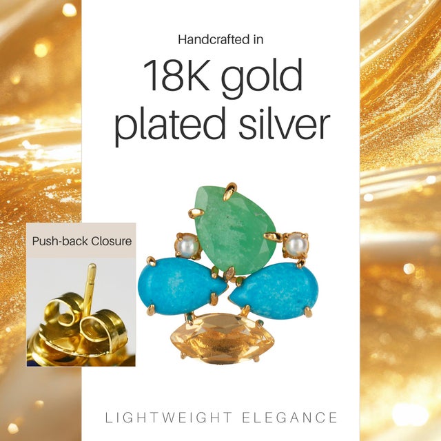 Honolulu Studs Push Back- 2 Pieces For Sale - Image 4 of 7