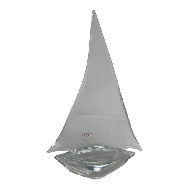 Murano Glass Sailboat by Oggetti For Sale