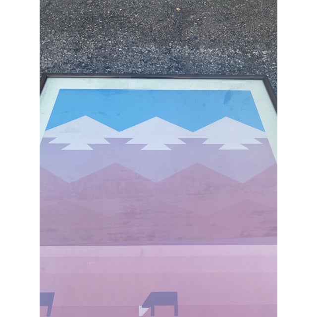 1970s 70s Poster by Artist Walter Cooper, Featuring a Southwest Landscape . For Sale - Image 5 of 12