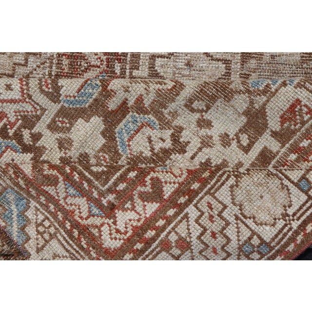 Antique Kurdish Runner in Soft Tones in Wool With All-Over Tribal Design 3'0 X 8'1 For Sale - Image 10 of 11