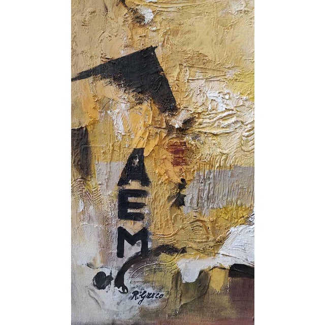 After Roberto Greco, Broken Brush, Mixed Media on Canvas, Framed For Sale - Image 3 of 16