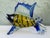 Late 20th Century Handblown Art Glass Tropical Fish Sculpture With Gold Aventurine Inclusions, Cobalt Blue & Yellow For Sale - Image 4 of 10