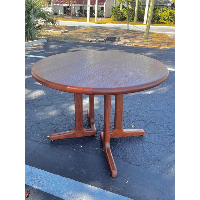 Brown Mid Century Nordic Modern Teak Extendable Dining Table For Sale - Image 8 of 18