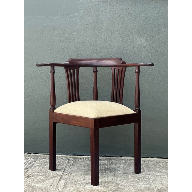 Vintage Chippendale Mahogany Corner Chair For Sale - Image 11 of 12