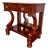 Antique French Empire Style Flame Mahogany Console Table With Mirror. For Sale