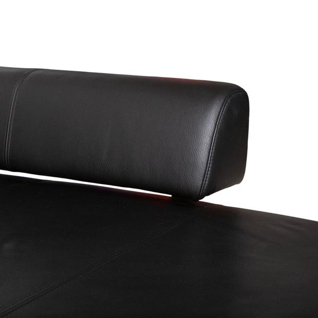 Animal Skin Brand Face Corner Sofa in Black Leather from Ewald Schillig For Sale - Image 7 of 18