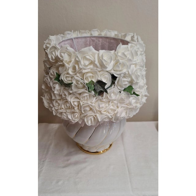 Vintage Table Lamp with White Ceramic Base by Lamplove, 1990s For Sale - Image 4 of 8