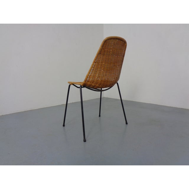 Wood Vintage Basket Chair by Gian Franco Legler, Italy, 1950s For Sale - Image 7 of 12