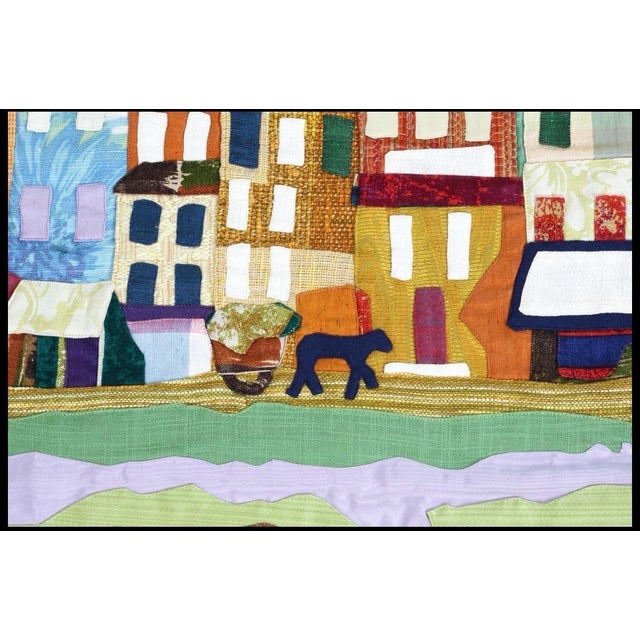 Mid 20th Century Signed Codina Appliqué Tapestry, Vintage Textile Wall Art For Sale - Image 5 of 10
