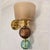 Metal 1990s Petrol Blue, Beige Murano Glass Sconces - a Pair For Sale - Image 7 of 15