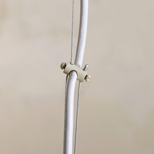 Metal 1970s Italian Striped Murano Glass Pendant in the Manner of Mazzega For Sale - Image 7 of 7